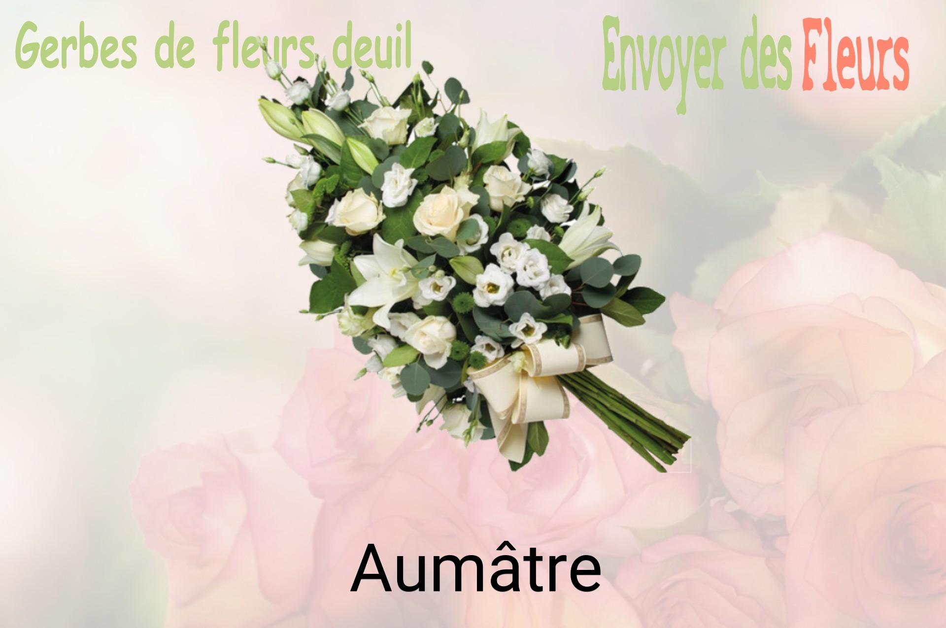 Gerbe de fleurs de deuil livrée à Aumâtre